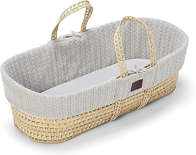 Matelas et panier pour lit de bébé tissés naturels the little green sheep