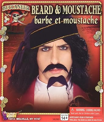 Accessoire de costume de pirate de luxe form novelties et moustache