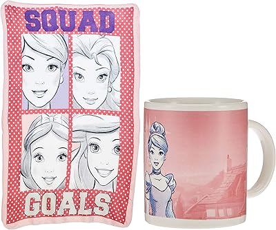 Couverture polaire disney princess pour filles + tasse à café | toutes saisons