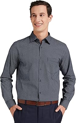 Chemise habillée en coton imprimé coupe régulière pour homme