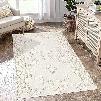 Up home tapis bohème en coton de 3 x 5 pieds avec motif. Redéfinissez vos attentes shopping avec Diaytar