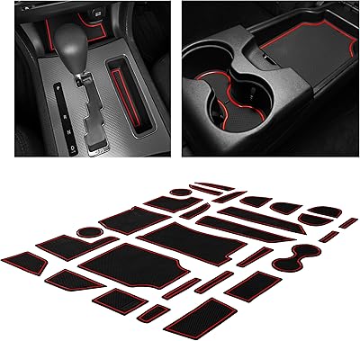 Porte-gobelet hero pour dodge charger, accessoires intérieurs antidérapants et anti-poussière pour chrysler 300, doublures de console centrale, doublures de poche de porte, lot de 29 (2011-2014) (garniture rouge). Diaytar : L'excellence du service, la douceur des prix