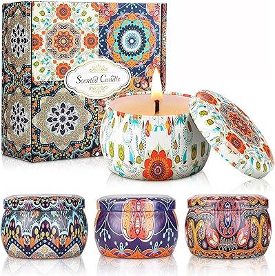 Coffret cadeau de bougies parfumées à la cire de soja naturelle minta