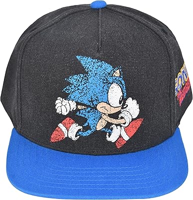 Casquette de baseball sonic the hedgehog, chapeau réglable pour enfants, noir, taille unique