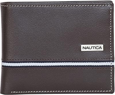 Portefeuille en cuir avec ruban à logo