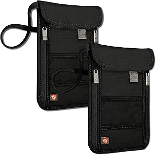 Louis n clark portefeuille unisexe rfid cash neck, sac de voyage et porte-passeport