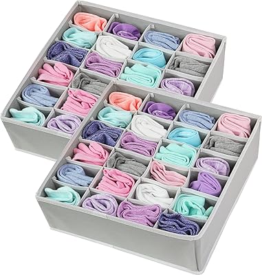 Paquet de 2 organisateur de chaussettes de placard simple houseware séparateur de tiroir