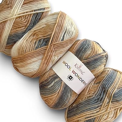 Wool wonders medium heavy ombre assortiment de fils 4 30 % laine australienne