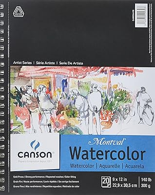 Papier aquarelle montvale canson artist series presse à froid robuste micro-perforé