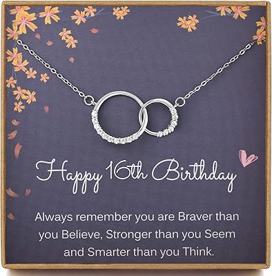 Cadeaux de 16e anniversaire pour filles collier infini en argent sterling 925 créé