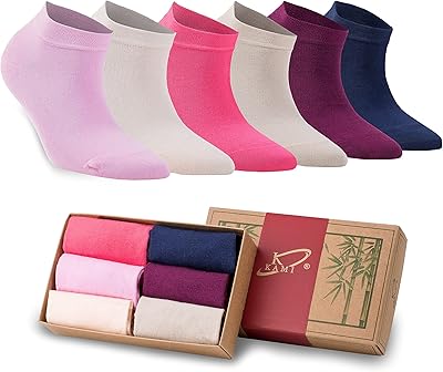 Kami® chaussettes en bambou pour femmes rose blanc écru chair marron bleu marine
