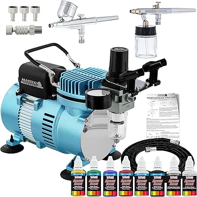 Master air brush coolrunner ii kit de système de nettoyage d'air avec compresseur