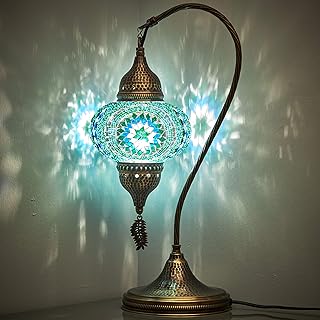 Lampe tiffany en mosaïque colorée faite à la main au design turc marocain