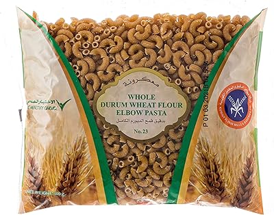 Pâtes coudées à la farine de blé dur complet du koweït flour, n° 23,
