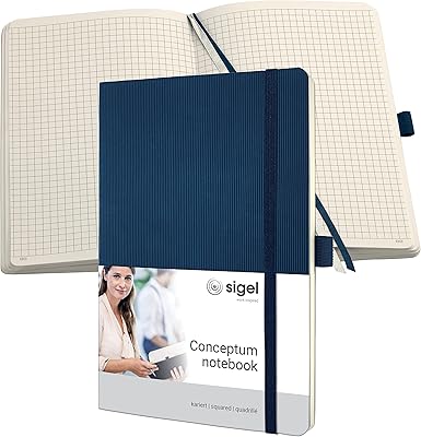 Classeur carré sigel co326, a5, couverture souple, bleu – conceptum