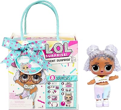 Poupée mannequin l.o.l surprise present surprise multicolore s3 du mois d'anniversaire avec 8