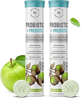 Probiotique quotidien + prébiotique de wellbeing nutrition à base de plantes |