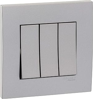 Schneider electric kb33r_1_as vivace silver - interrupteur de panneau unidirectionnel à 3 groupes