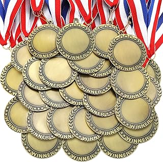 Ensemble de médailles vierges de 50 pièces avec rubans de cou pour créer