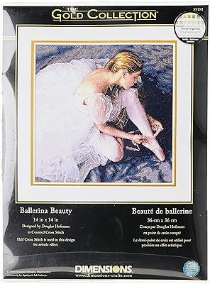 Kit de point de croix dimensions par gold collection belle ballerine toile
