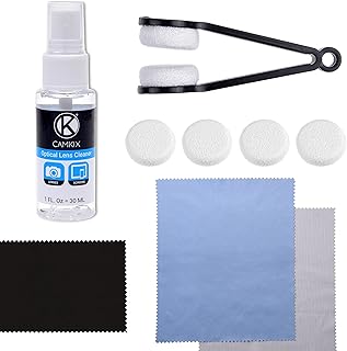 Kit de nettoyage pour lunettes/lunettes de soleil camkix avec jeu de 2 tampons