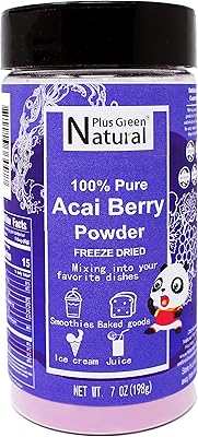 Poudre de jus de baies d'açaï natural plus green premium 7 oz