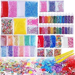 Kit de fournitures de slime de perles et breloques momo bear comprend