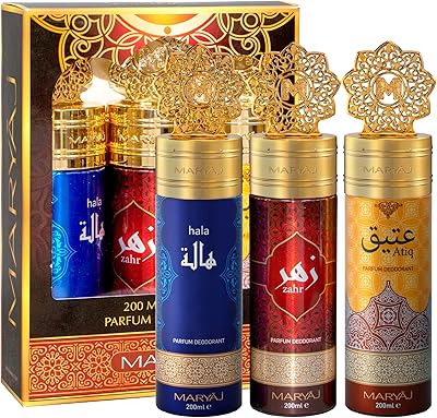 Coffret cadeau déodorant corporel maryaj oriental pour unisexe paquet de 3