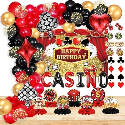Décorations de fête sur le thème du casino fournitures décorations d'anniversaire