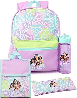 Ensemble de sac à dos barbie 4 pièces pour filles | sac à