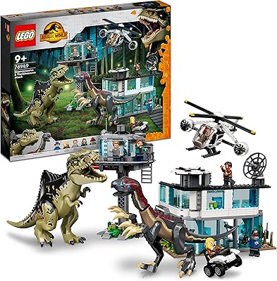 Lego jurassic world 76949 ensemble d'attaque du giganotosaure et du thérizinosaure (658 pièces)