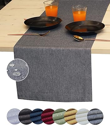 Chemin de table gris 72 pouces écharpe de commode d'extérieur chemin basse