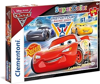 Clementoni disney cars 3 puzzle 104 pièces, multicolore, 27072, 6800000282