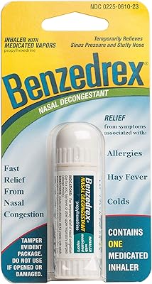 Inhalateur décongestionnant nasal benzedrex