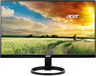Moniteur grand écran acer 23,8 pouces avec ips, hdmi, dvi, vga