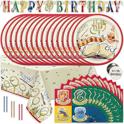 Kit de décorations d'anniversaire harry potter | fournitures de fête avec nappe