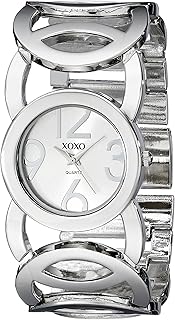 Montre à quartz pour femme xoxo, affichage analogique et bracelet en acier inoxydable