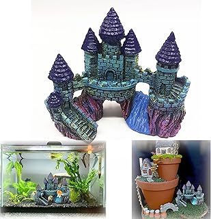 Décoration de château d'aquarium, cachette de poissons de grotte créative, accessoires de grotte