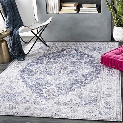 Tapis de sol artistic weavers par jonah, taille 9 x 12 pieds, bleu