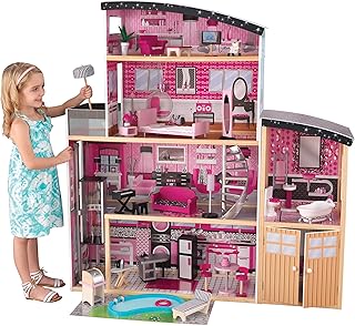 Kidkraft 65826 sparkle mansion maison de poupée en bois avec meubles et accessoires