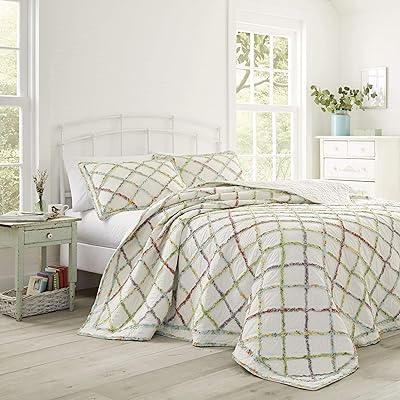 Laura ashley home | collection ruffle garden | couvre-lit 100 % coton ultra
