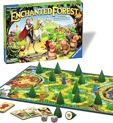 Jeu de société familial classique ravenburger enchanted forest pour les enfants de 4