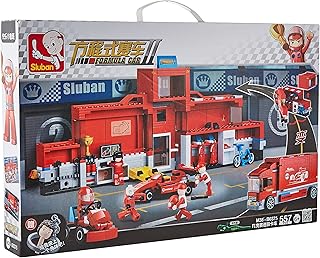 Jouet de construction de voiture de course king store - rouge, 4 ans