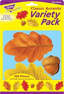 Ensemble de feuilles et cors de chêne trend classic. pack, 108 pièces