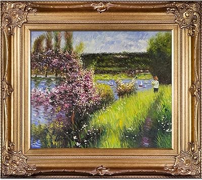 Overstockart la seine à chatou de pierre-auguste renoir encadré main huile sur toile