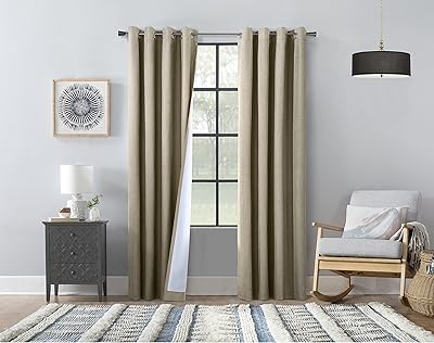 Rideau occultant total belleville - 52" x 95" paire chacun en gris foncé
