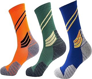 Chaussettes de basket-ball elite chaussettes de sport rembourrées pour hommes femmes chaussettes mi-mollet pour football course à pied randonnée (3 pièces), 42. Votre satisfaction, notre priorité chez Diaytar