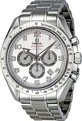 Montre omega pour homme 321.10.44.50.02.001 speedmaster à cadran argenté, argent, bracelet