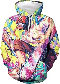 Sweat à capuche unisexe manches longues avec impression 3d anger eagle pour hommes