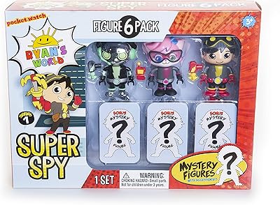 Figurine super spy de ryan's world 200066.006 6 pièces